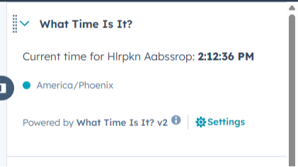 See local time right on the contact record